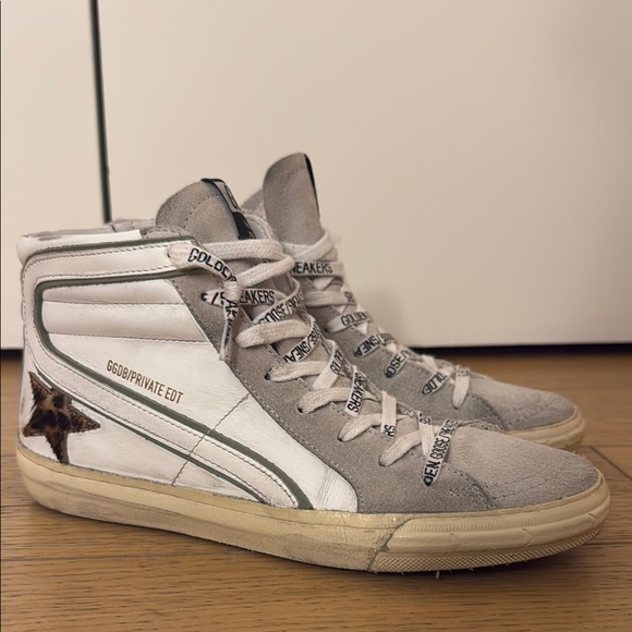 Golden Goose Gray and White High-Tops - Picture 1 of 9